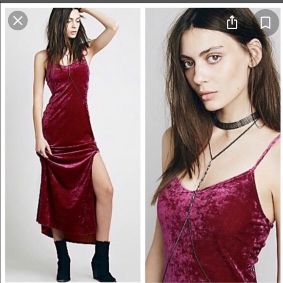 Free People Velvet Dress - Picture 1 of 6